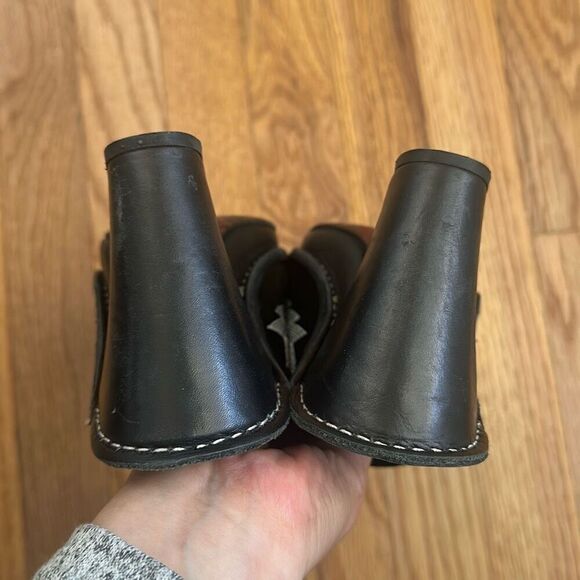 Donald J. Pliner Black Embroidered Suede Mule Western Heels Women’s 8.5M - Picture 7 of 12